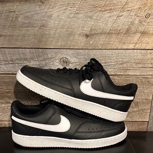 Nike Court Vision Black and White Athletic Shoes